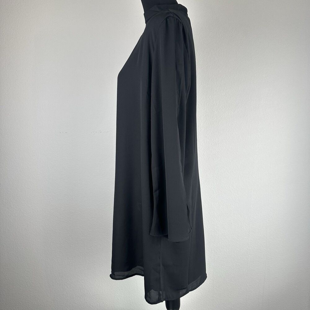 Three Eighty Two Dress Womens Large Black One Shoulder LBD Cocktail Minimalist - Picture 11 of 16